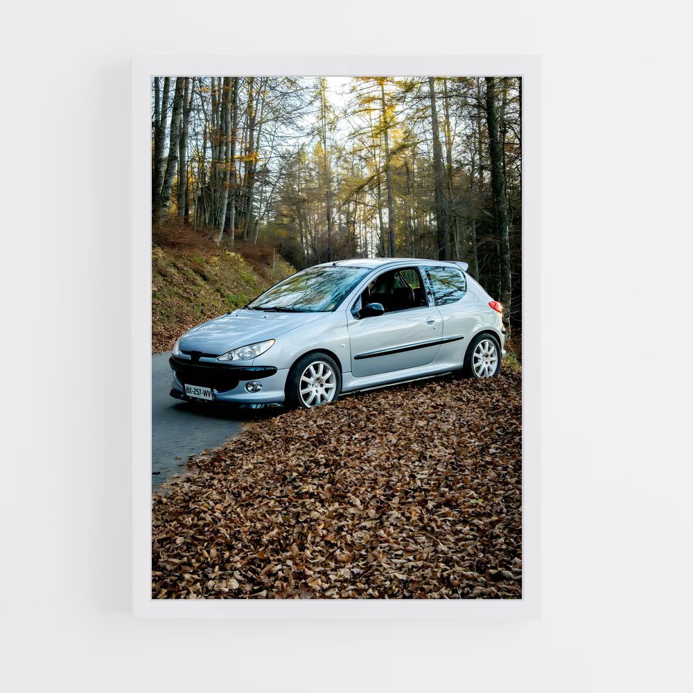 Poster Route Feuillue – affiche Peugeot (vue 3)